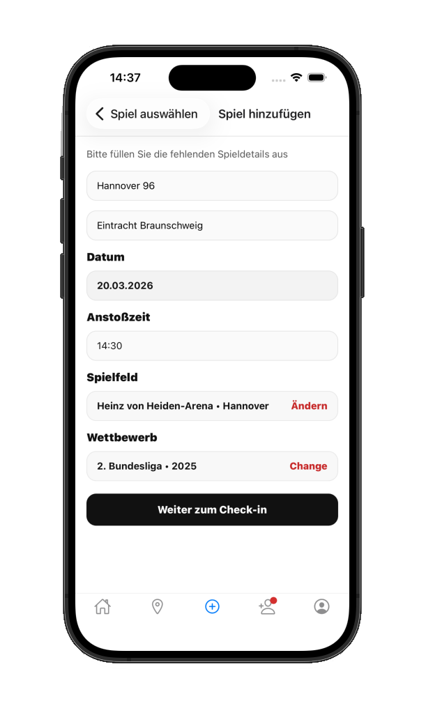 Fehlende Spiele ergänzen